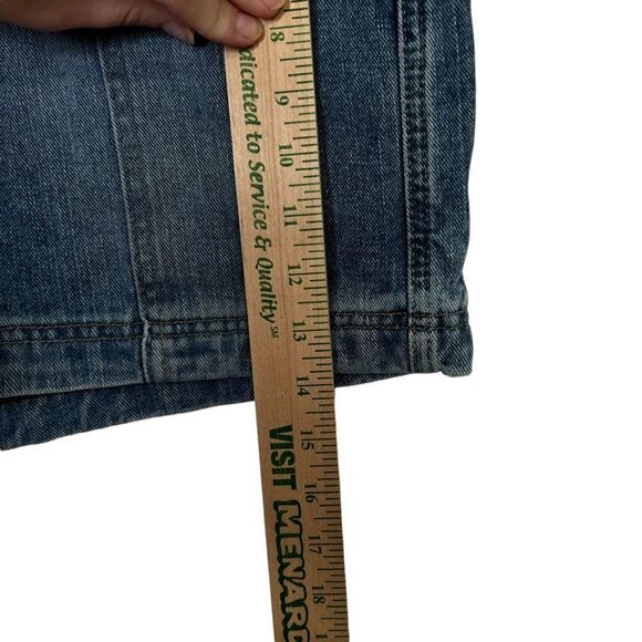 TOMMY Hilfiger Woman’s Shorts sz 12 Y2K Vintage Denim Jean Shorts Blue 4” Inseam - Picture 5 of 14